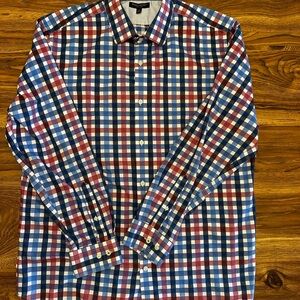 Banana Republic Blue and Red Checkered Shirt